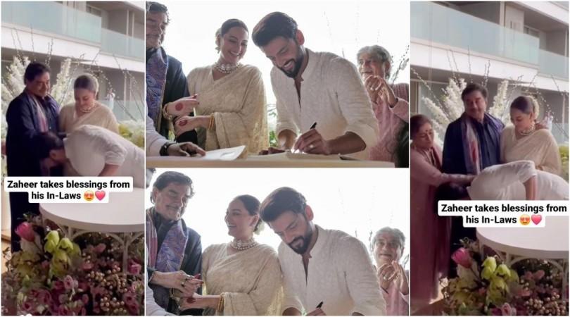 'Zaheer is a good boy he will keep my daughter happy': Shatrughan Sinha beams with joy as holds Sonakshi's hand 'Zaheer is a good boy he will keep my daughter happy':Shatrughan Sinha beams with joy as holds Sonakshi's hand