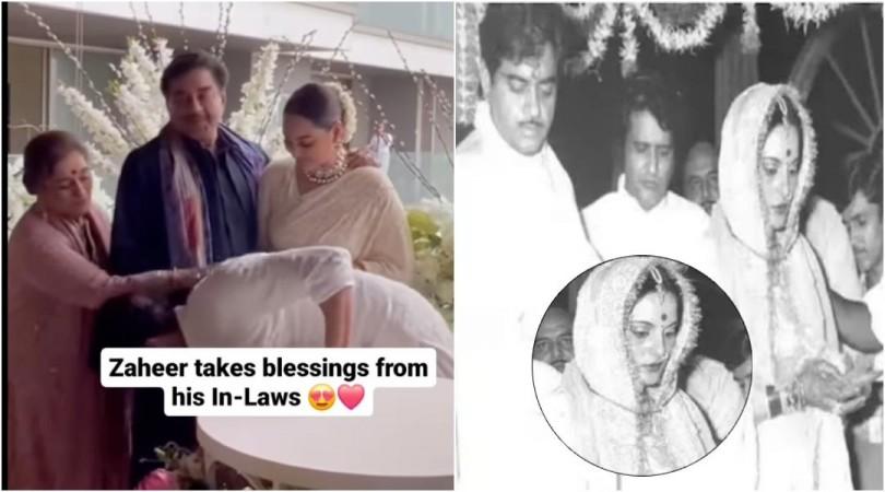 Sonakshi wore her mom's Poonam Sinha 44 years ago vintage saree for civil wedding