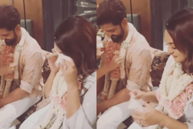 Sonakshi Sinha gets emotional during pre-wedding ritual Sonakshi Sinha gets emotional during pre-wedding ritual