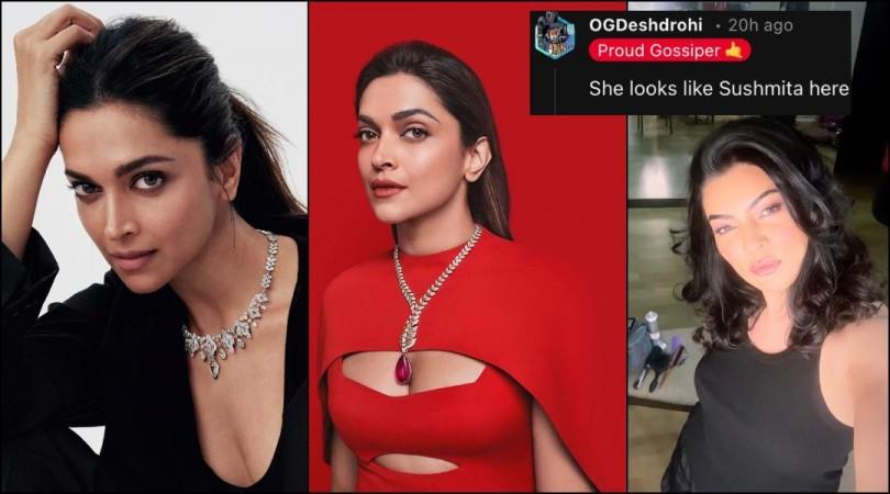 Deepika Padukone is seen flaunting a necklace studded with rubies and diamonds from Cartier in a photo that's attracting attention on Reddit Deepika Padukone is seen flaunting a necklace studded with rubies and diamonds from Cartier in a photo that's attracting attention on Reddit