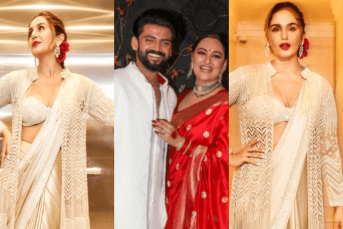 Huma Qureshi at Sonakshi Sinha's wedding reception Huma Qureshi at Sonakshi Sinha's wedding reception