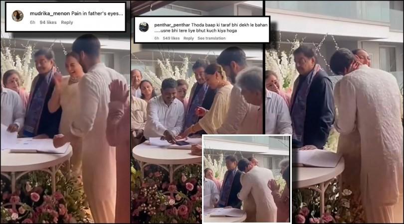 Sonakshi Sinha jumps with joy after signing marriage papers with Zaheer Iqbal; Shatrughan's reaction goes viral Sonakshi Sinha jumps with joy after signing marriage papers with Zaheer Iqbal; Shatrughan's reaction goes viral