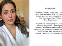 Hina Khan diagnosed with stage 3 breast cancer; Ankita Lokhande, Ekta Kapoor wish her speedy recovery