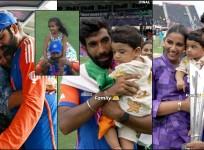 Emotional family moments: Tearful Rohit Sharma hugs wife Ritika, lifts daughter on shoulders; Jasprit Bumrah hugs wife mid interview post WC win