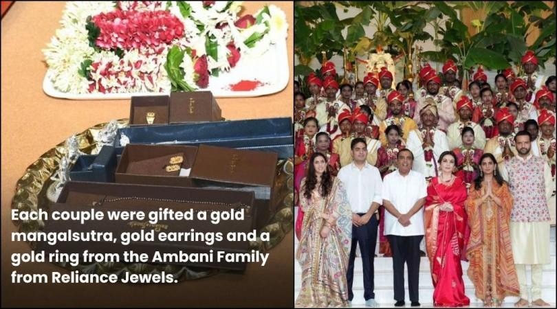 Mukesh, Nita Ambani host mass wedding for 50 underprivileged couples; brides gifted cheque of Rs 1,00,001 lakh, gold jewellery and more Mukesh, Nita Ambani host mass wedding for 50 underprivileged couples; brides gifted cheque of Rs 1,00,001 lakh, gold jewellery and more