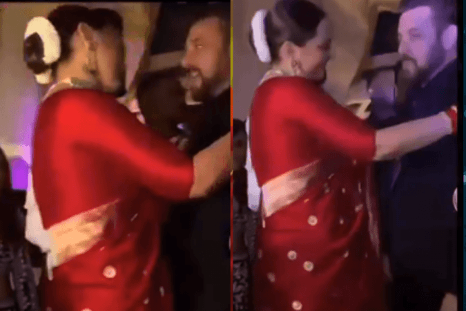Salman Khan at Sonakshi Sinha and Zaheer Iqbal's wedding reception Salman Khan at Sonakshi Sinha and Zaheer Iqbal's wedding reception