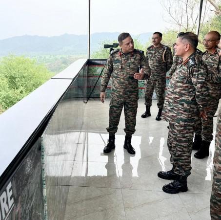 Army Chief General Upinder Dwivedi reviewing operational preparedness on the Line of Control in Poonch area of Jammu and Kashmir Army Chief General Upinder Dwivedi
