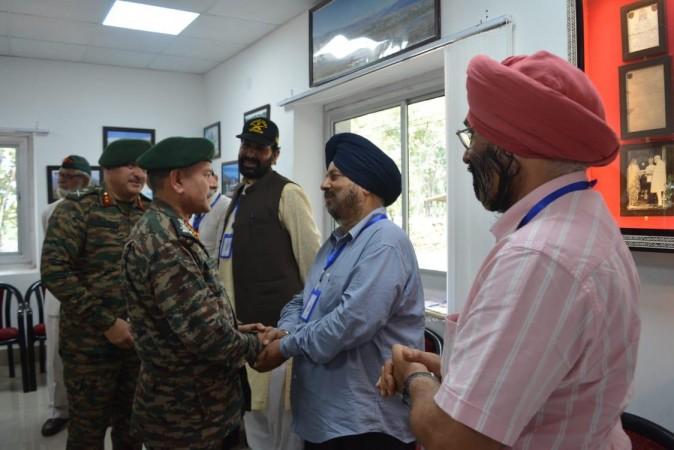 Army chief General Upinder Dwivedi interacting with ex-servicemen at Poonch Army Chief General Upinder Dwivedi
