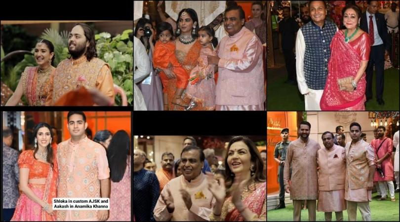 Mukesh Ambani poses with grand kids, Anant- Radhika arrive on Vantara themed rath, Anil- Tina Ambani grace Mameru celebrations at Antilia Mukesh Ambani poses with grand kids, Anant- Radhika arrive on Vantara themed rath, Anil- Tina Ambani grace Mameru celebrations at Antilia