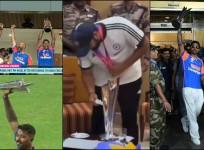 Not Rohit, Hardik Pandya lifts the trophy at Mumbai airport; Rohit Sharma spotted cleaning the trophy ahead of parade: Viral moments of team India