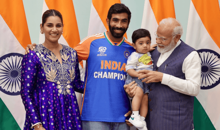 Sanjana Ganesan, Jasprit Bumrah, Angad, PM Modi Sanjana Ganesan, Jasprit Bumrah, Angad, PM Modi