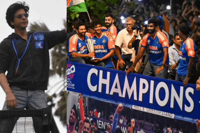 Shah Rukh Khan sends love to Team India on victory parade Shah Rukh Khan sends love to Team India on victory parade