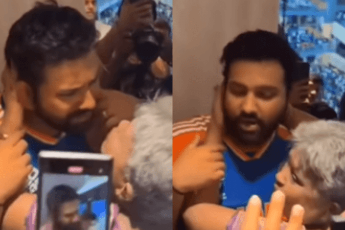 Rohit Sharma with mother Rohit Sharma with mother