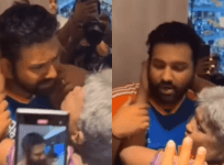 Rohit Sharma with mother