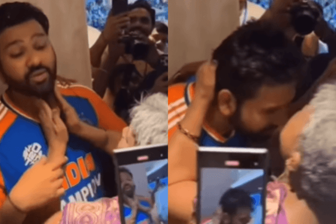 Rohit Sharma with mother Rohit Sharma with mother