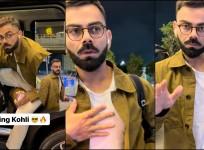Tired Virat Kohli trips while stepping down from the car at Mumbai airport