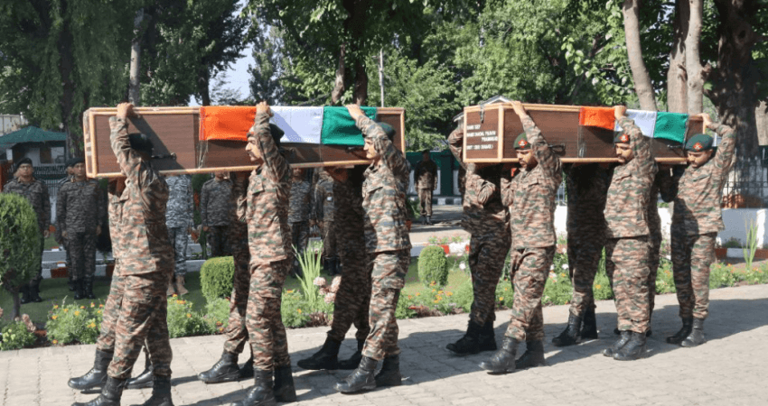 Bodies of martyr soldiers