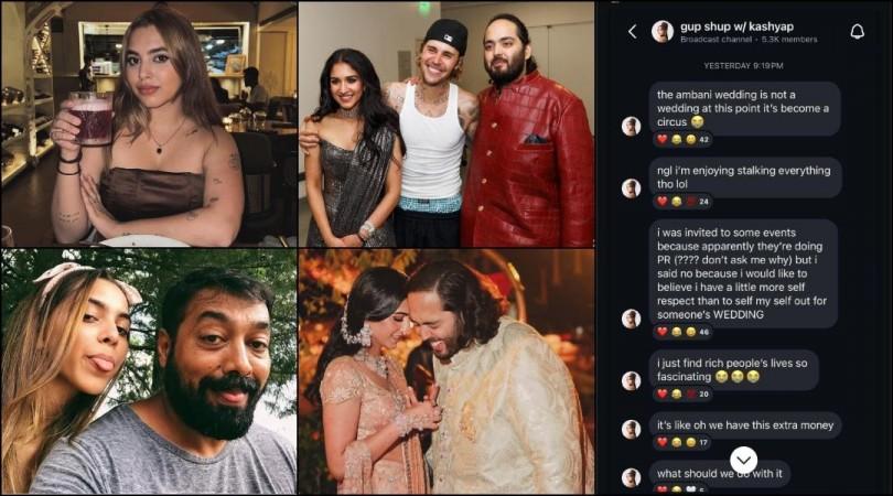 'It's a circus, don't want to sell myself' : Anurag Kashyap's daughter Aaliyah alleges that Anant-Radhika wedding is a PR activity 'It's a circus, don't want to sell myself' : Anurag Kashyap's daughter Aaliyah alleges that Anant-Radhika wedding is a PR activity