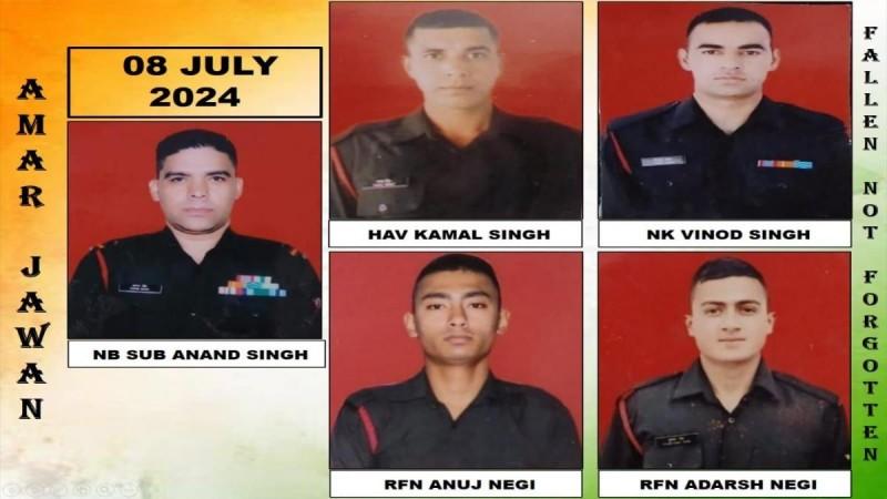 Five soldiers of the Army who lost their lives in the line of duty during Kathua encounter Soldiers