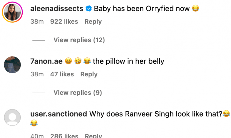 'Why did she allow him to touch her belly?: Orry strikes his signature style pose on pregnant Deepika Padukone's baby bump; Ranveer Singh looks on[Reactions]