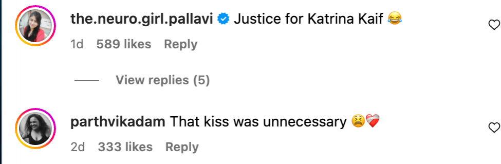 'Distasteful, cringe, after marriage how is Katrina allowing ':Vicky Kaushal, Tripti Dimri can't stop kissing in Jaanam song; fans irked 'Distasteful, cringe, after marriage how is Katrina allowing ':Vicky Kaushal, Tripti Dimri can't stop kissing in Jaanam song; fans irked