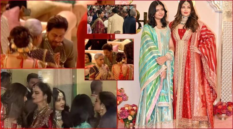 Aishwarya- Aaradhya hug, kiss Rekha amid rumours of rift with Bachchan's; SRK, Deepika greet Rajnikant, Big B at Anant- Radhika wedding Aishwarya- Aaradhya hug, kiss Rekha amid rumours of rift with Bachchan's; SRK, Deepika greet Rajnikant, Big B at Anant- Radhika wedding