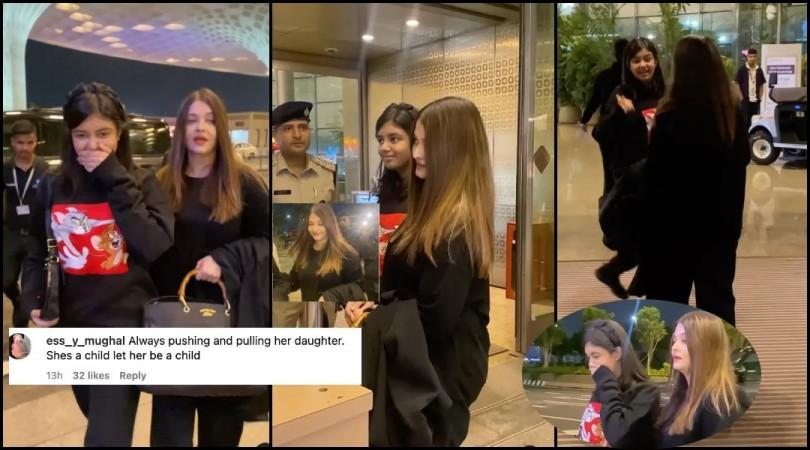 'Overprotective mother': Aaradhya Bachchan gets scared asks paparazzi to be 'careful'; Aishwarya Rai pulls daughter close at airport [Reactions]