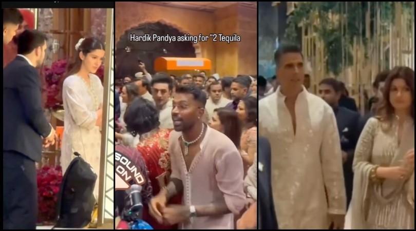 Hardik Pandya asks for tequila shots; Shanaya Kapoor argues with security staff: Unmissable moments of Anant -Radhika wedding