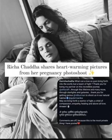 'Bold and beautiful': Pregnant Richa Chadha flaunts baby bump in monochrome maternity photoshoot with Ali; turns off comments on IG 'Bold and beautiful': Pregnant Richa Chadha flaunts baby bump in monochrome maternity photoshoot with Ali; turns off comments on IG