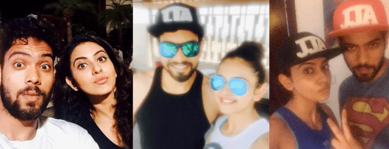 Rakul Preet Singh with brother Aman Preet Singh Rakul Preet Singh with brother Aman Preet Singh