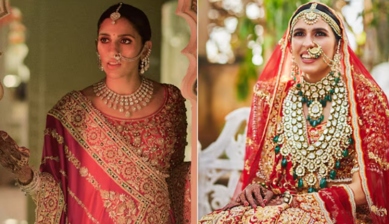 Shloka Mehta repeats bridal lehenga Shloka Mehta repeats bridal lehenga