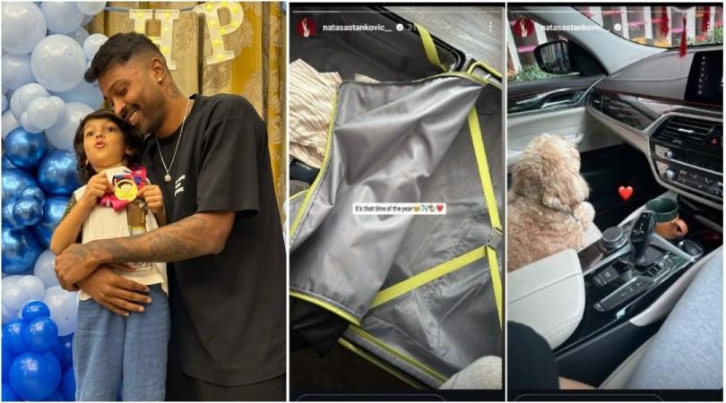 Hardik Pandya's son covers his eyes with hands as paps flash camera light; Natasa leaves Hardik, jets off to Serbia with son Hardik Pandya's son covers his eyes with hands as paps flash camera light; Natasa leaves Hardik, jets off to Serbia with son