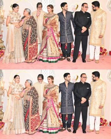 Big B with family during Ambani wedding Big B with family