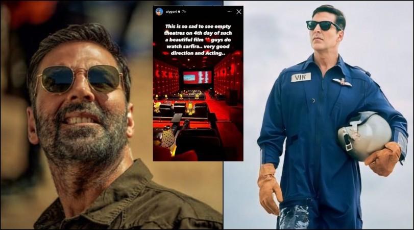 'Don't let it flop': Akshay Kumar's fans urge movie-goers to book tickets for Sarfira as film straggles with low box office numbers 'Don't let it flop': Akshay Kumar's fans urge movie-goers to book tickets for Sarfira as film straggles with low box office numbers