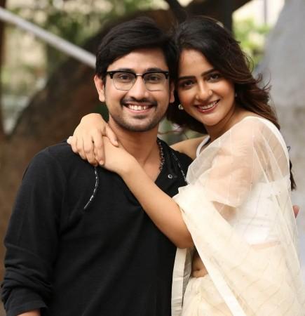 Raj Tarun and Malvi Malhotra from the promotions of their upcoming film. Malvi Malhotra