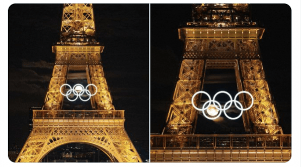 Olympic ring moon