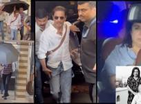 Farah Khan came to see off SRK and Gauri as they visited her residence to pay their last respects after the demise of her mother Menaka Irani