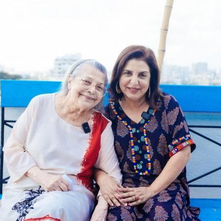 Farah Khan with her mother