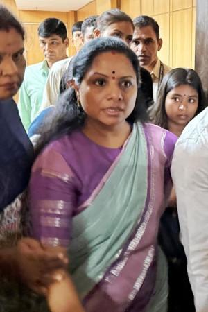 BRS leader K Kavitha leaves the Rouse Avenue Court after being produced by the Central Bureau of Investigation (CBI) BRS leader K Kavitha leaves the Rouse Avenue Court after being produced by the Central Bureau of Investigation (CBI)