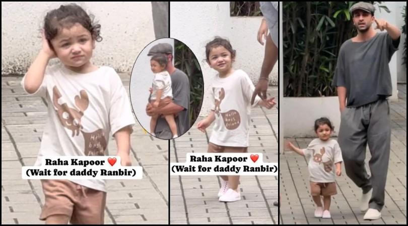 Baby Raha smiles, waves at paps as she steps out with papa Ranbir Kapoor for morning walk; fans debate that she looks like Alia or Rishi Baby Raha smiles, waves at paps as she steps out with papa Ranbir Kapoor for morning walk; fans debate that she looks like Alia or Rishi