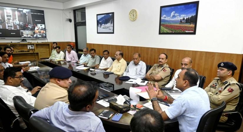 Senior civil and police officers reviewing security arrangements for the forthcoming Buddha Amarnath Yatra Div Comm Jammu