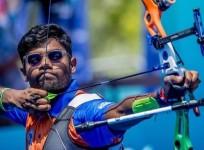 Archer Bommadevara bounces back to reach Round of 32 in archery competitions at the Olympic Games in Paris, France, on Tuesday.