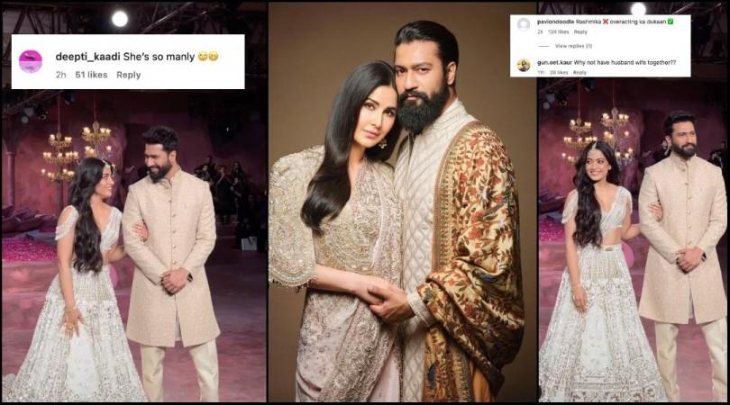 Vicky Kaushal, Rashmika Mandanna are a vision in white as they walk the ramp for Falguni, Vicky Kaushal, Rashmika Mandanna are a vision in white as they walk the ramp for Falguni,