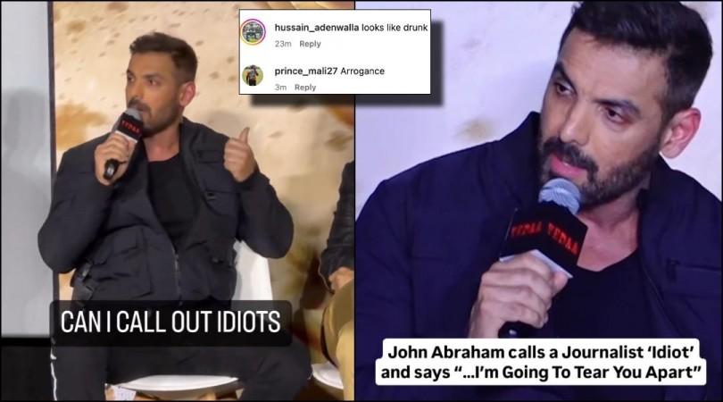 'Idiot, will tear you apart': Angry John Abraham calls out reporter for calling Vedaa yet another repetitive action film; fans call him arrogant 'Idiot, will tear you apart': Angry John Abraham calls out reporter for calling Vedaa yet another repetitive action film; fans call him arrogant