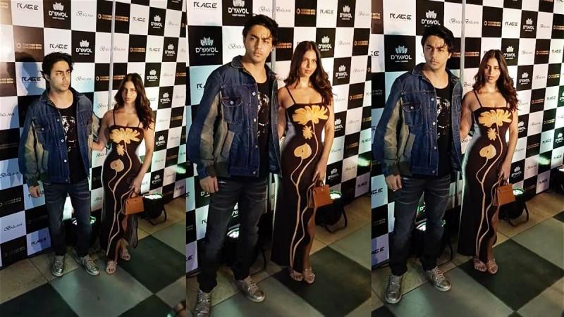 Aryan and Suhana Khan at a Party in Mumbai Aryan and Suhana Khan at a Party in Mumbai