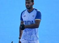 Men's quarterfinal field hockey match between Great Britain and India at the Yves-du-Manoir Stadium