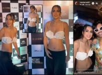 'Awful, shameful dressing sense': Nia Sharma oozes oomph as she opts for plunging neckline bralette top at party; trolled