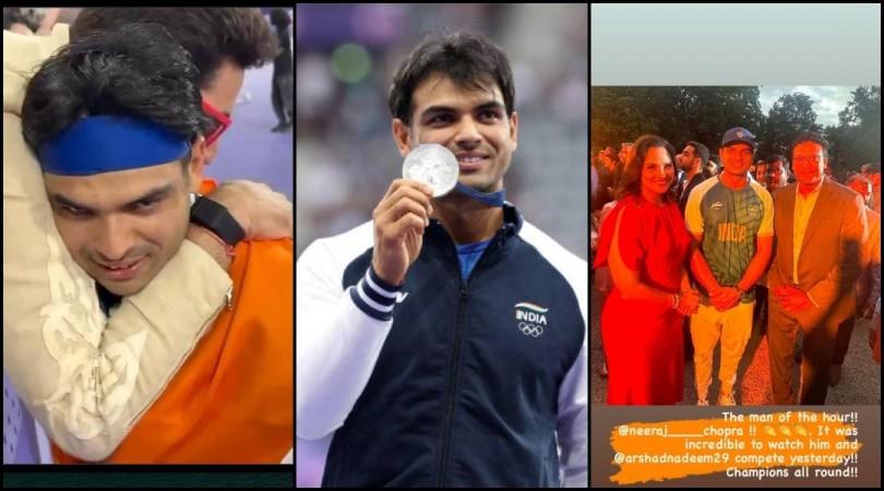 'Of love, hugs and victory': Abhishek Bachchan hugs emotional Neeraj Chopra; Lara Dutta, Mahesh Bhupathi posed with silver medalist 'Of love, hugs and victory': Abhishek Bachchan hugs emotional Neeraj Chopra; Lara Dutta, Mahesh Bhupathi posed with silver medalist