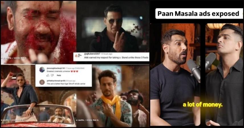 'Actors talk about fitness and endorse paan masala': Fans claim John Abraham took a sly dig at Akshay Kumar, SRK, Ajay Devgn for promoting paan masala 'Actors talk about fitness and endorse paan masala': Fans claim John Abraham took a sly dig at Akshay Kumar, SRK, Ajay Devgn for promoting paan masala