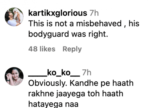 Kartik Aaryan's bodyguard misbehaves with a fan: reactions Kartik Aaryan's bodyguard misbehaves with a fan: reactions